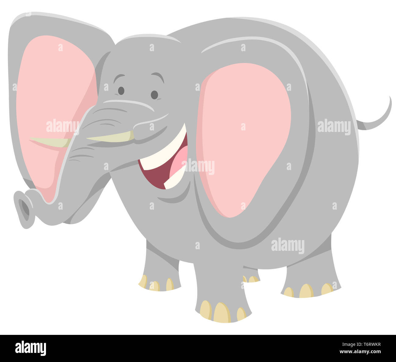 Funny Cartoon Character Elephant Smile Stockfotos Und Bilder Kaufen Alamy