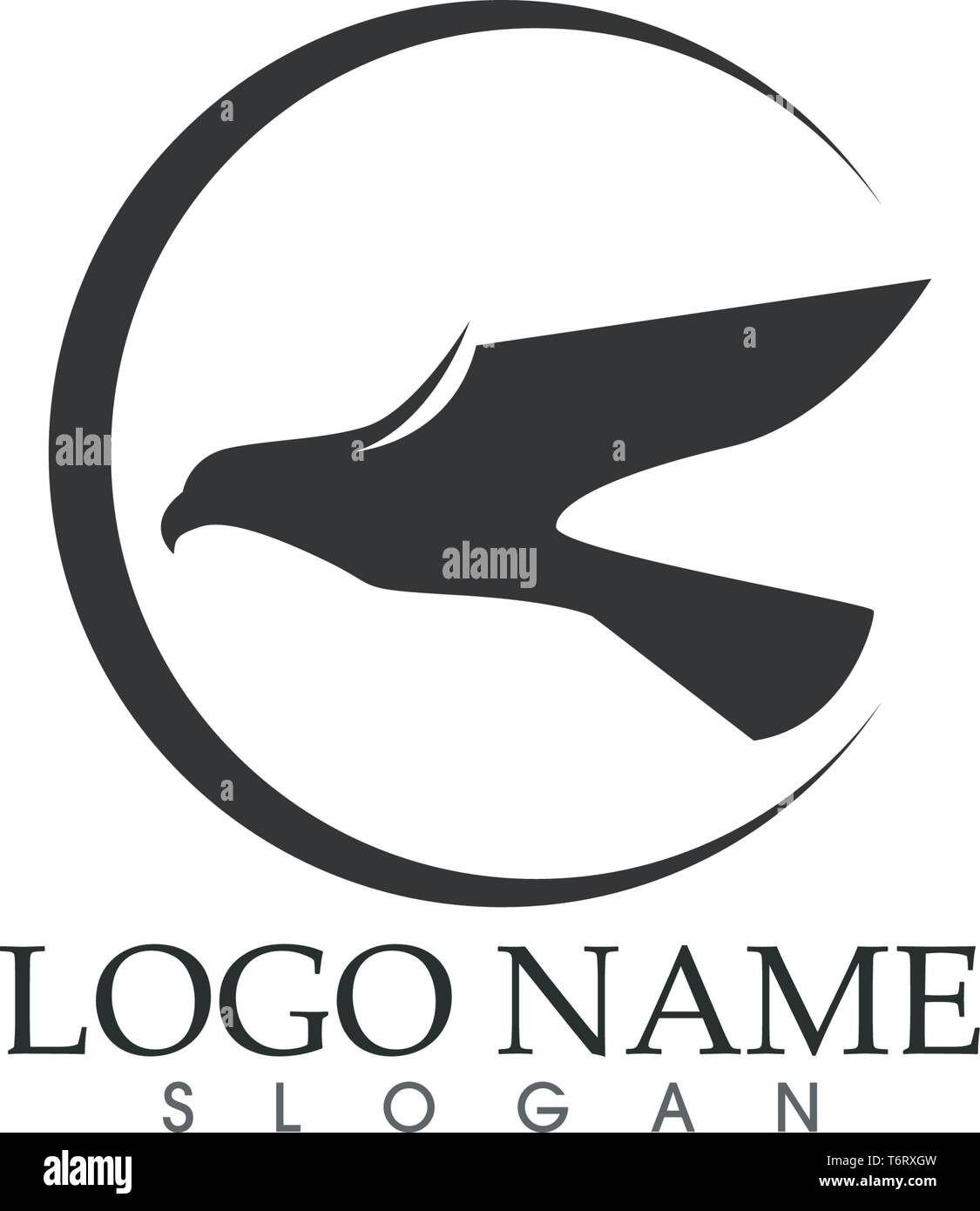 Adler Vogelzeichen abstrakte Vorlage Symbole app Stock Vektor