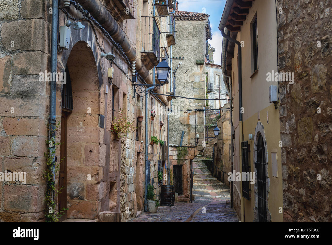 Straße in Sepulveda Stadt in der Provinz Segovia, Kastilien und Leon autonomen Gemeinschaft in Spanien Stockfoto