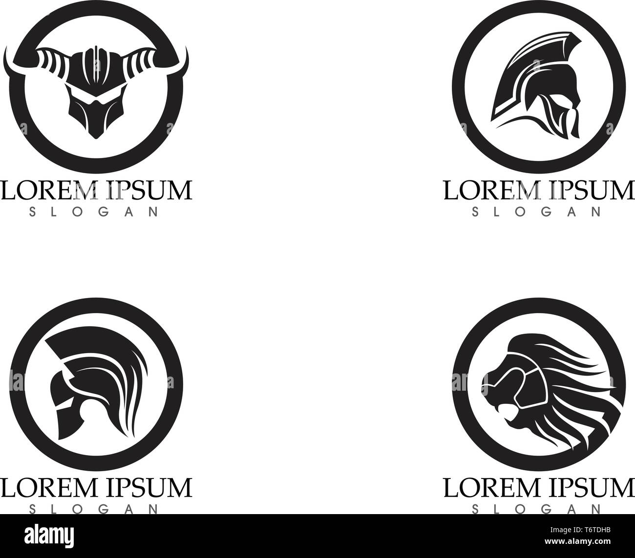 Krieger Ritter Titan Sparta spartanisch Einfache Silhouette Stock Vektor