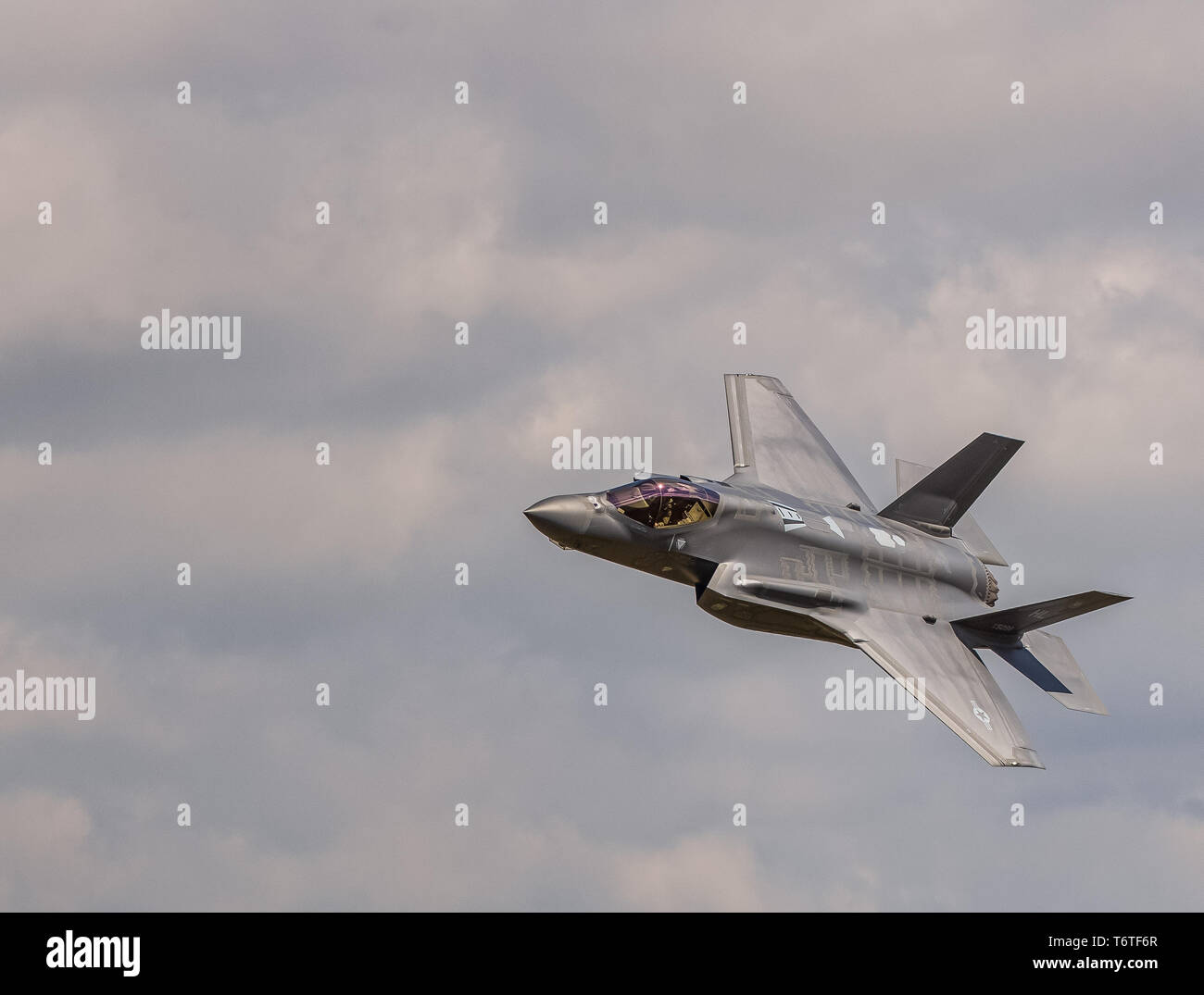 USAF F35 Durchführung von low level Training in Wales Stockfoto