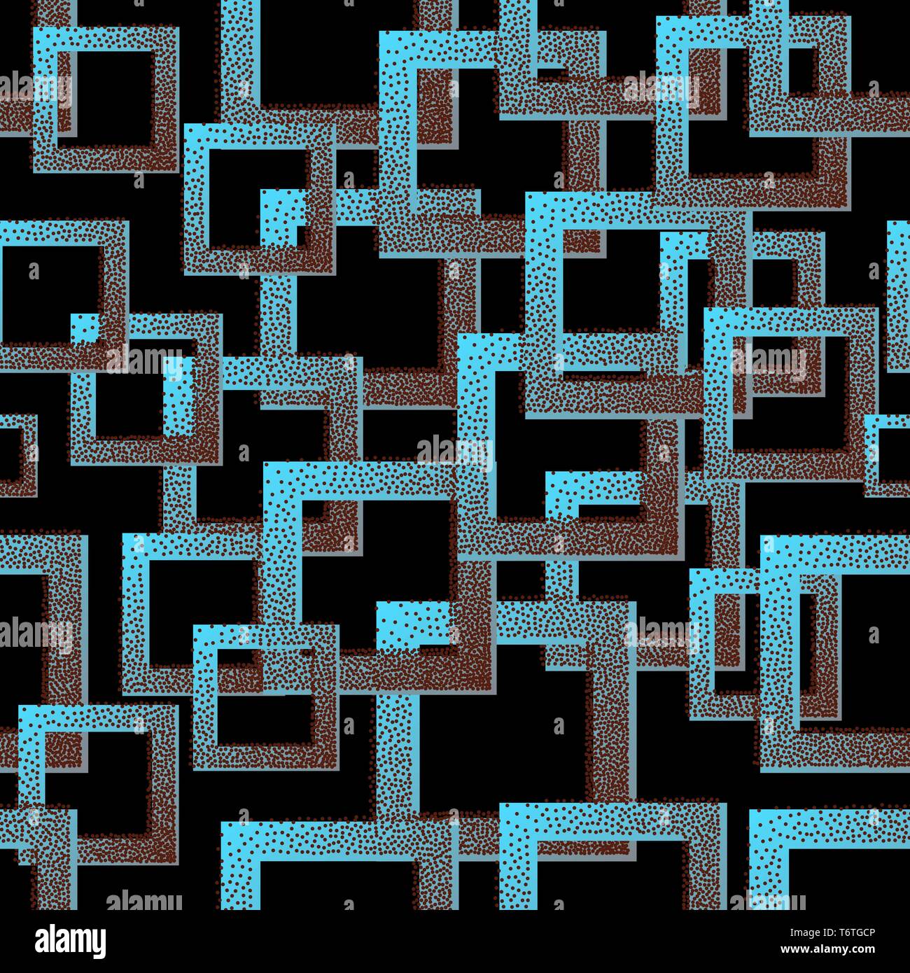 Nahtlose Tamponieren Halftone Gradient Squared Muster. Abstrakte geometrische Hintergrund Design Stock Vektor