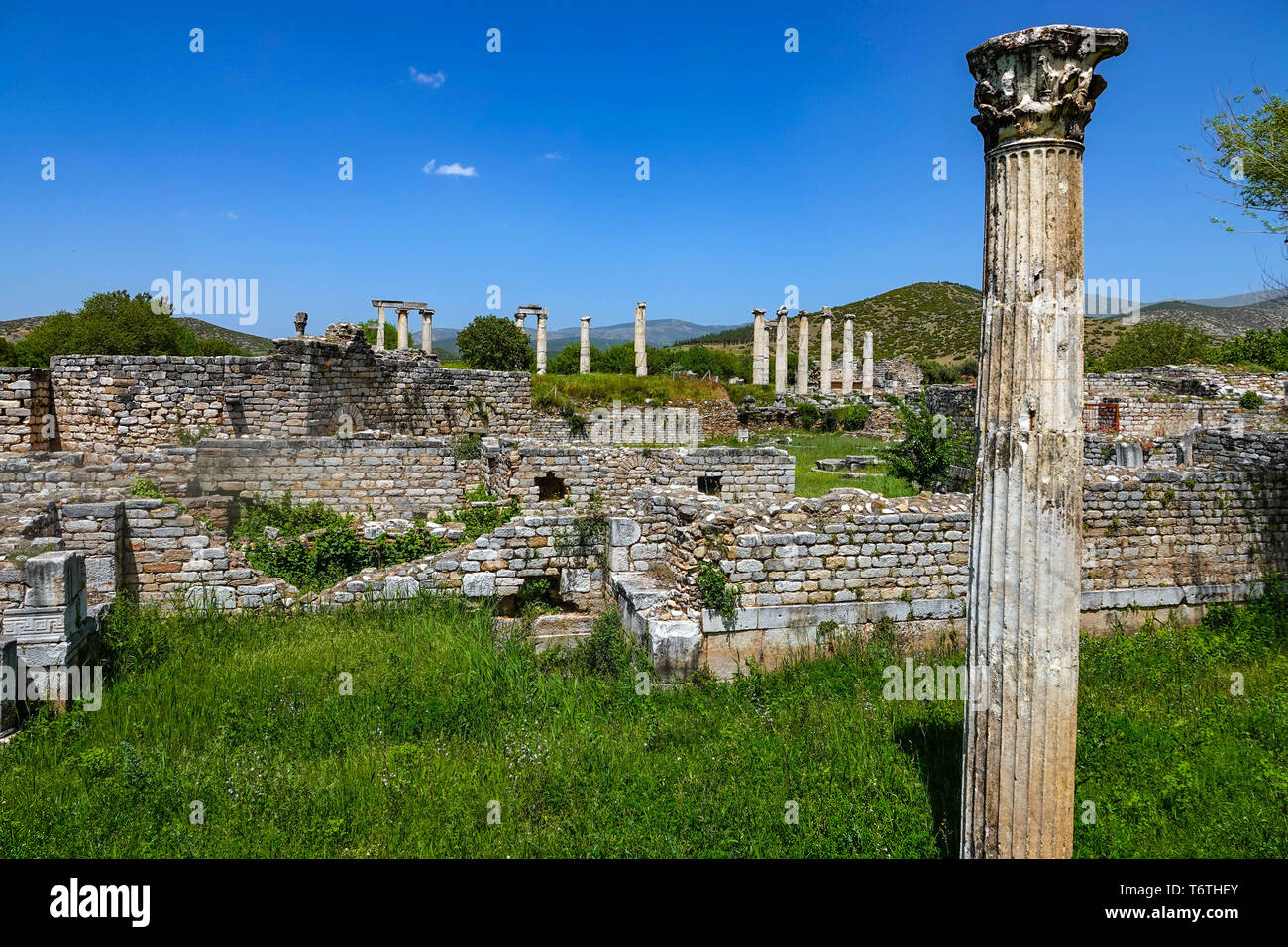 Tempel der Aphrodite, Aphrodisias römische Überreste, Weltkulturerbe der UNESCO, den Westen der Türkei Stockfoto