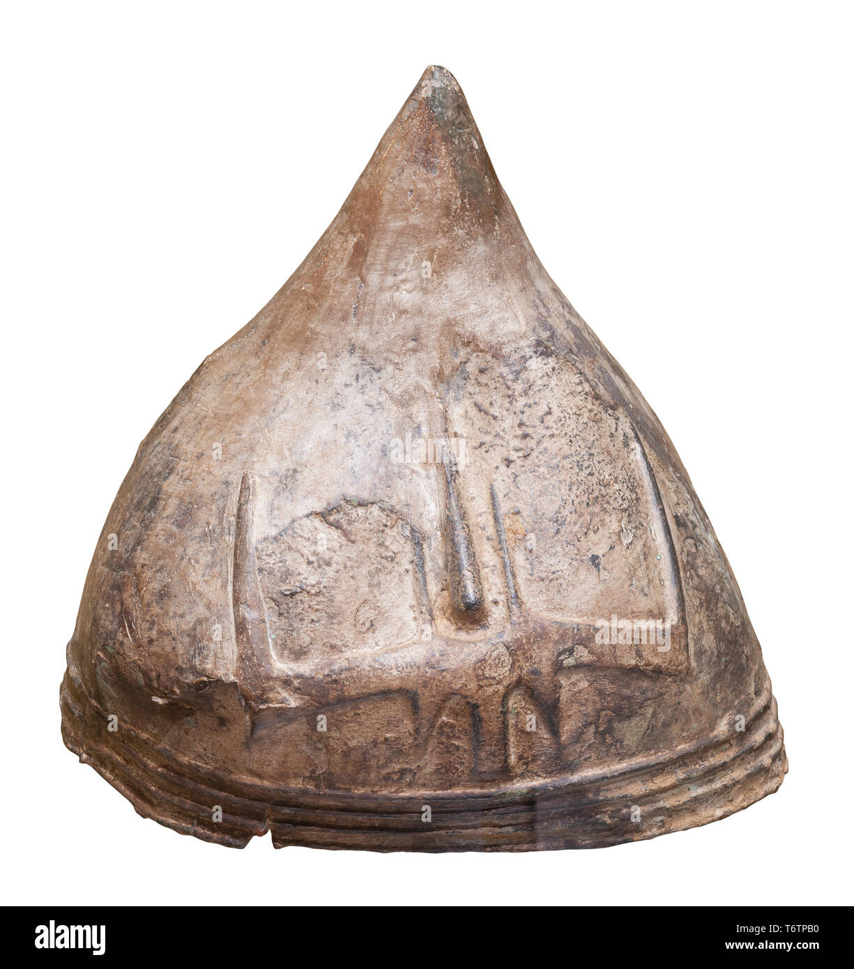 Helm urartäische König mit dem Emblem des Gottes der Gewitter. Stockfoto