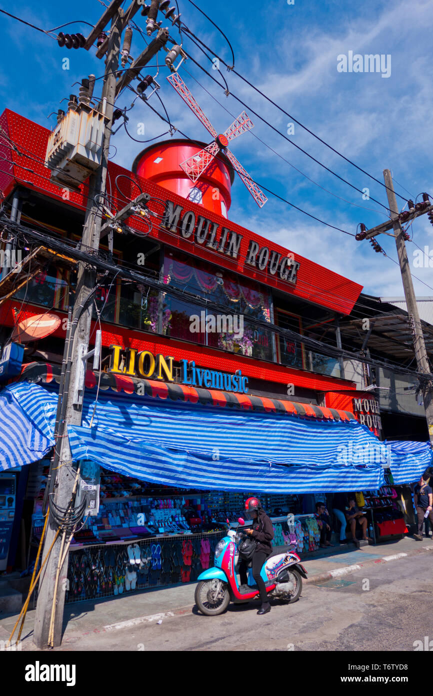 Walking Street, Nachtleben Straße, Thanon Bangla, bang-la Road, Patong, Phuket, Thailand Stockfoto
