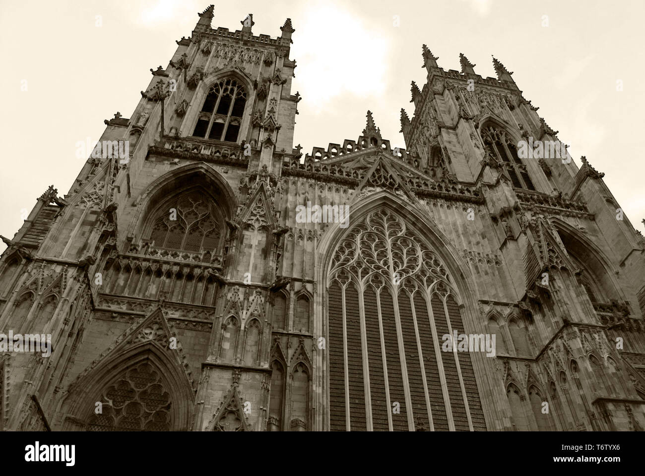 Verschiedene Außenaufnahmen von York Minster Kathedrale in Tag, Yorkshire Stockfoto