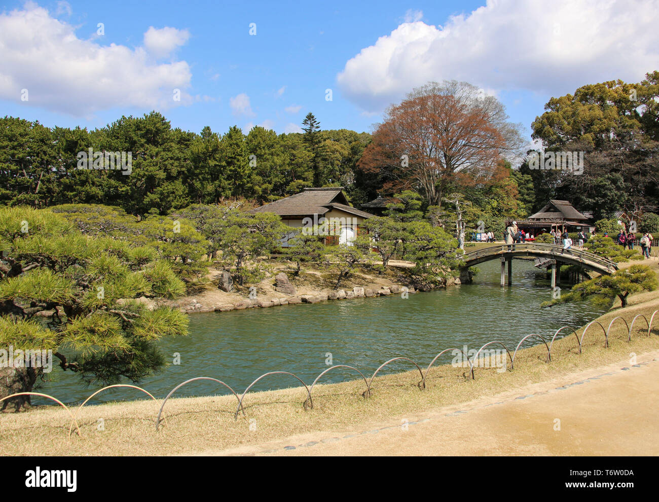Korakuen Japanische Garten in Okayama Präfektur, Japan Stockfoto