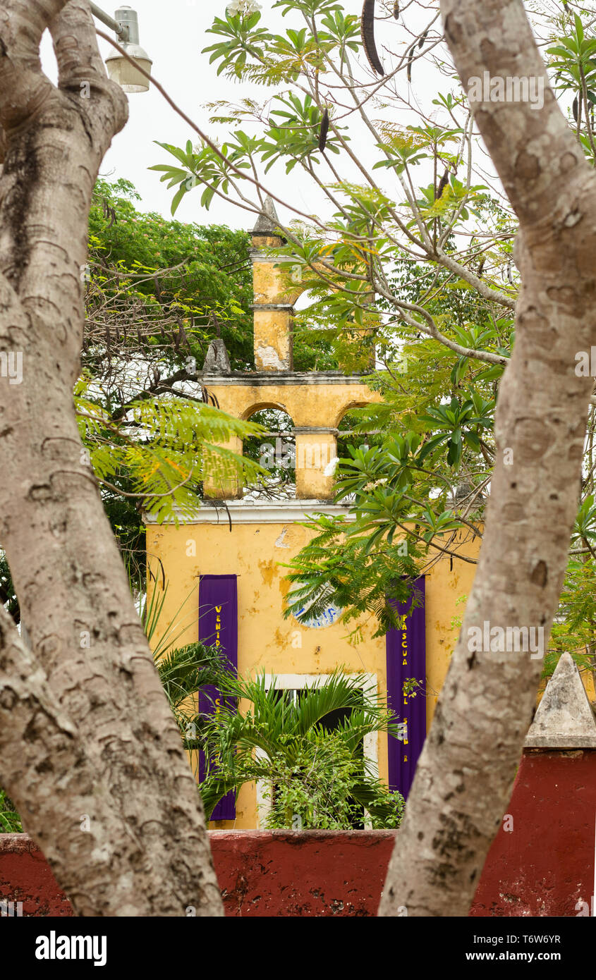 Kirche in Poxila, Yucatan. Stockfoto