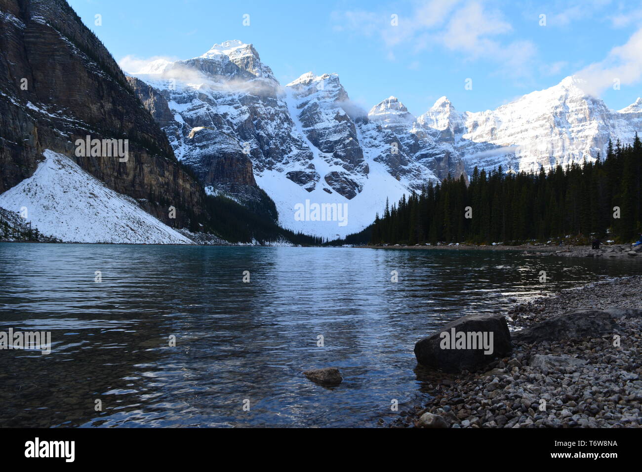 Moraine Lake - Banff Nationalpark Stockfoto