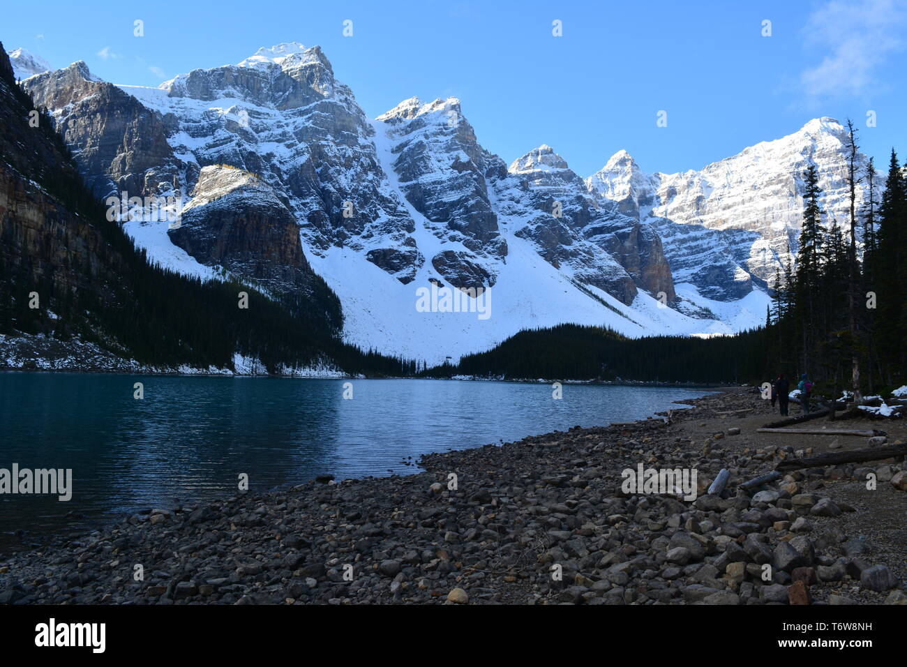 Moraine Lake - Banff Nationalpark Stockfoto
