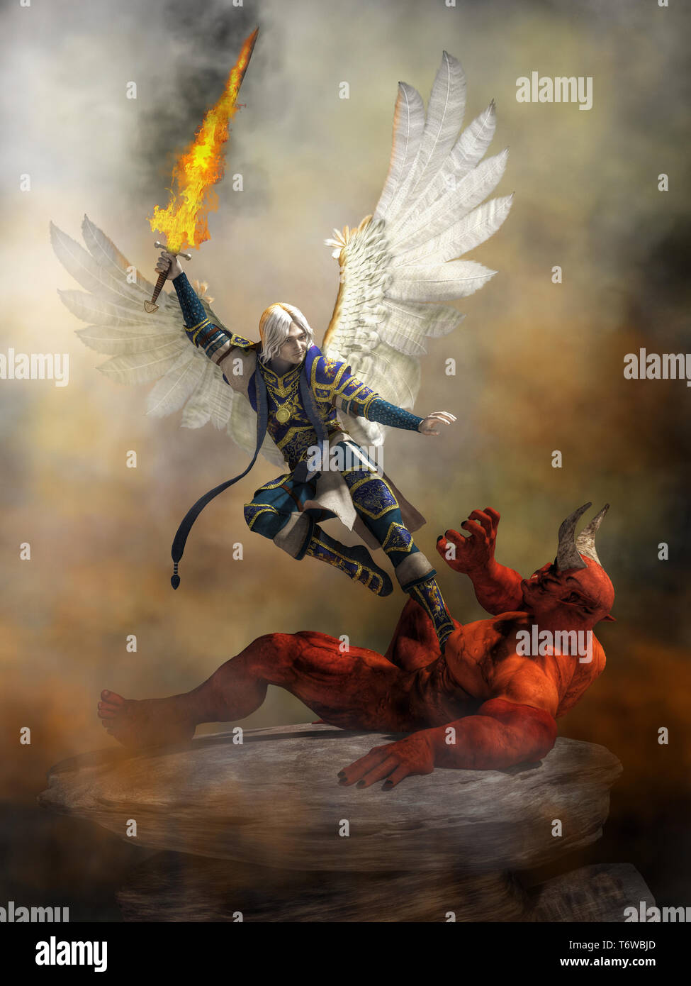 Engel Mit Flügeln und Einem Schwert Stockfotos und -bilder Kaufen - Alamy