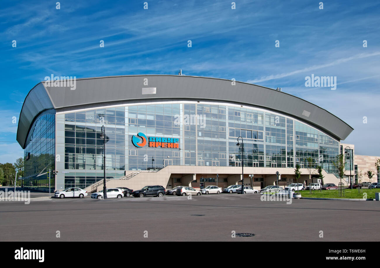 SAINT-Petersburg, Russland - 1. AUGUST 2017: sibur Arena - multi-purpose Indoor Sport Arena, Konzert und Sport auf der Insel Krestovsky Komplex Stockfoto