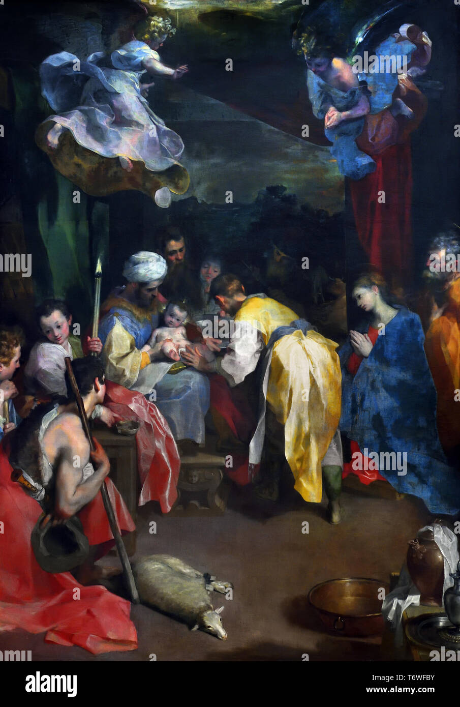 Die Beschneidung von Federico BAROCCI, bekannt als LE BAROCHE, Urbino, 1535 - Urbino, 1612, Italienisch, Italien, Stockfoto