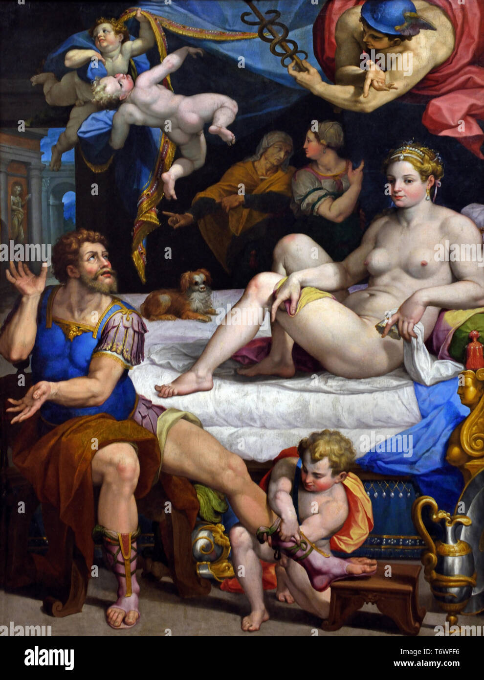 Quecksilber Bestellungen Aeneas Didon Aufgeben von Orazio SAMACCHINI 1532 - 1577, Italienisch, Italien, Griechischen, Mythologie, Stockfoto