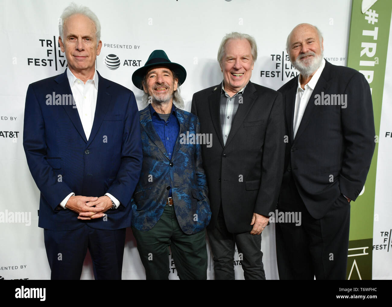 Christopher Guest, Harry Shearer, Michael McKean und Rob Reiner nehmen an der "Spinal Tap" 35th Jahrestag während des Tribeca Film Festival 2019 Stockfoto