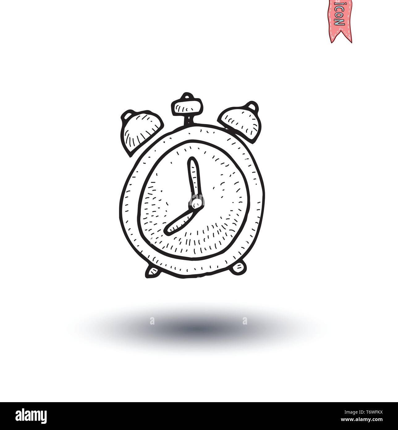 Symbol Uhr, Watche, Hand gezeichnet Vector Illustration Stock-Vektorgrafik  - Alamy