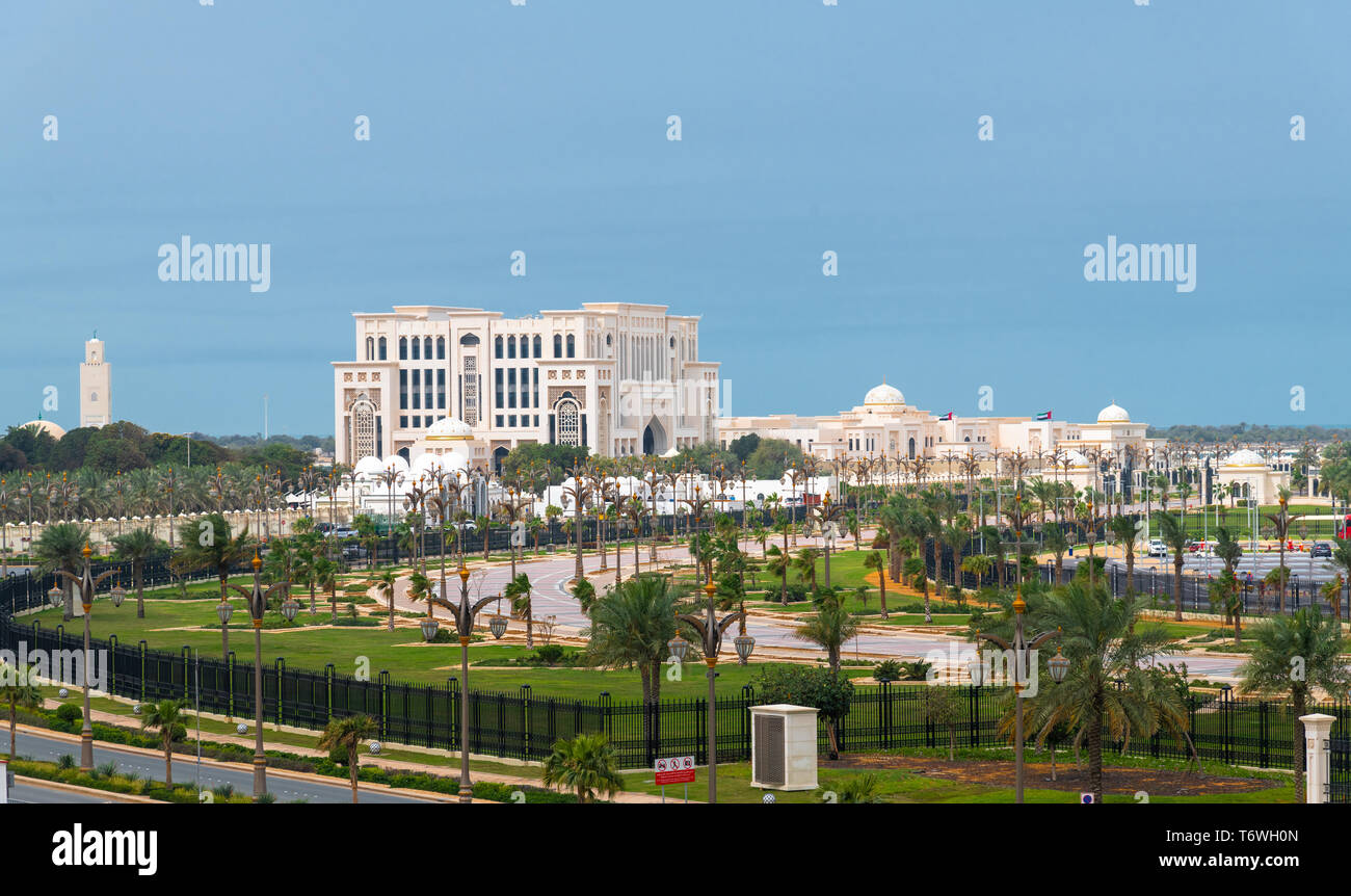 Ministerium des Präsidialdepartements in Abu Dhabi, VAE Stockfoto