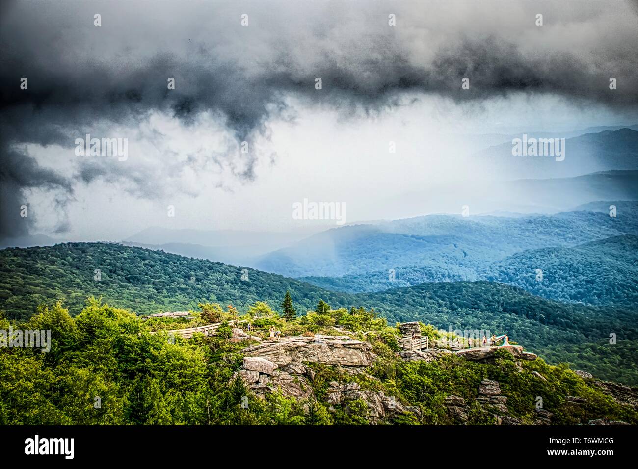 Landschaftlich schöne Aussicht bei groben Ridge north carolina übersehen Stockfoto