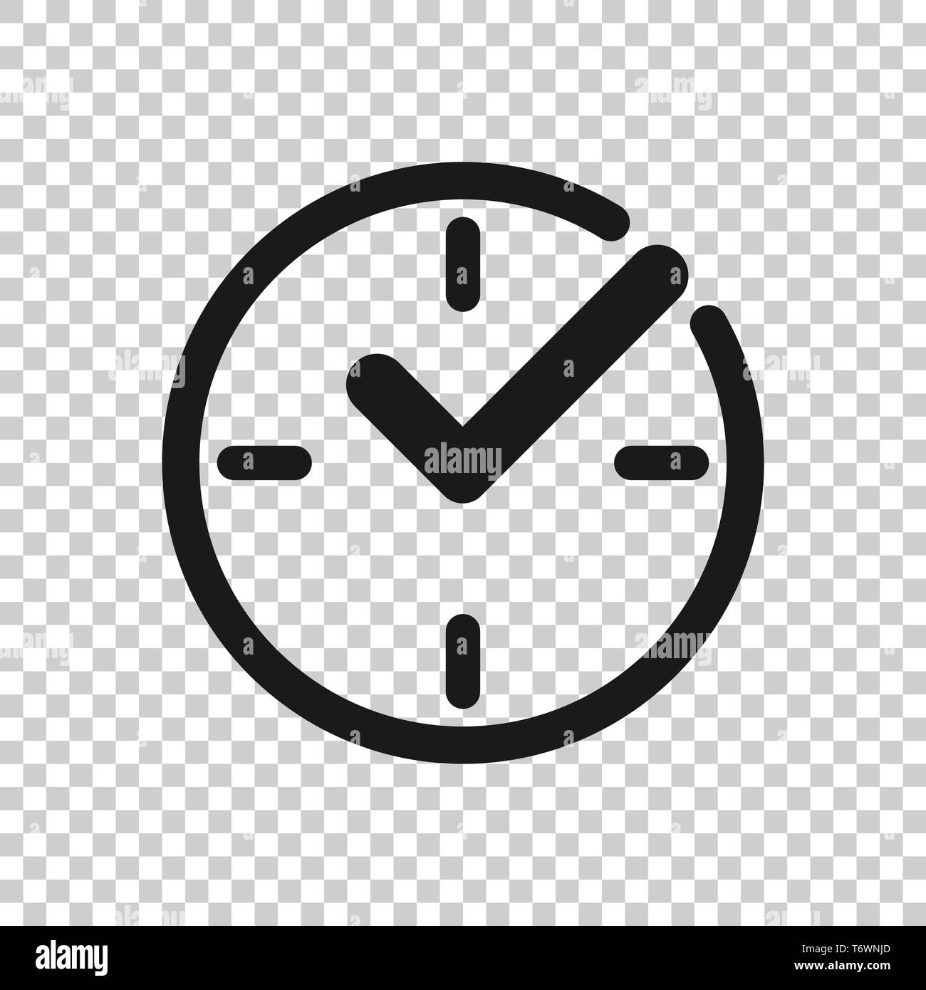 Echtzeit Symbol in transparenten Stil. Uhr Vector Illustration auf isolierte Hintergrund. Watch Geschäftskonzept. Stock Vektor