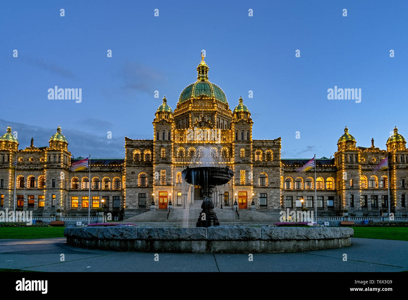 Brunnen, British Columbia, Victoria, Britisch-Kolumbien, Kanada Stockfoto