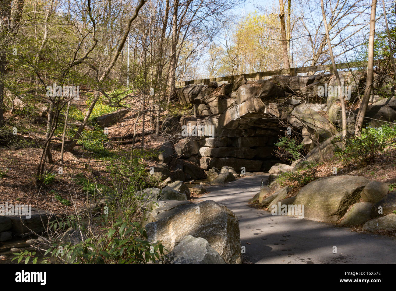 Die North Woods sind in der nordwestlichen Ecke des Central Park, NYC, USA Stockfoto