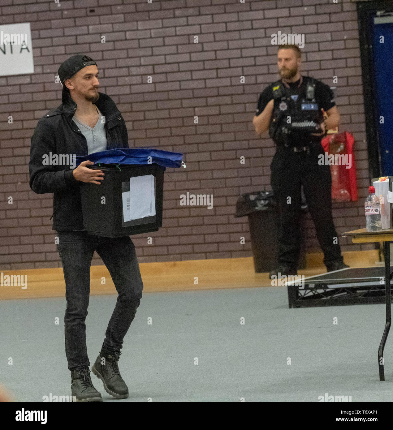 Brentwood Essex zum 2. Mai 2019 Stimmzettel an der Wahl zählen Großbritannien Kommunalwahlen 2019 Credit: Ian Davidson/Alamy leben Nachrichten Stockfoto