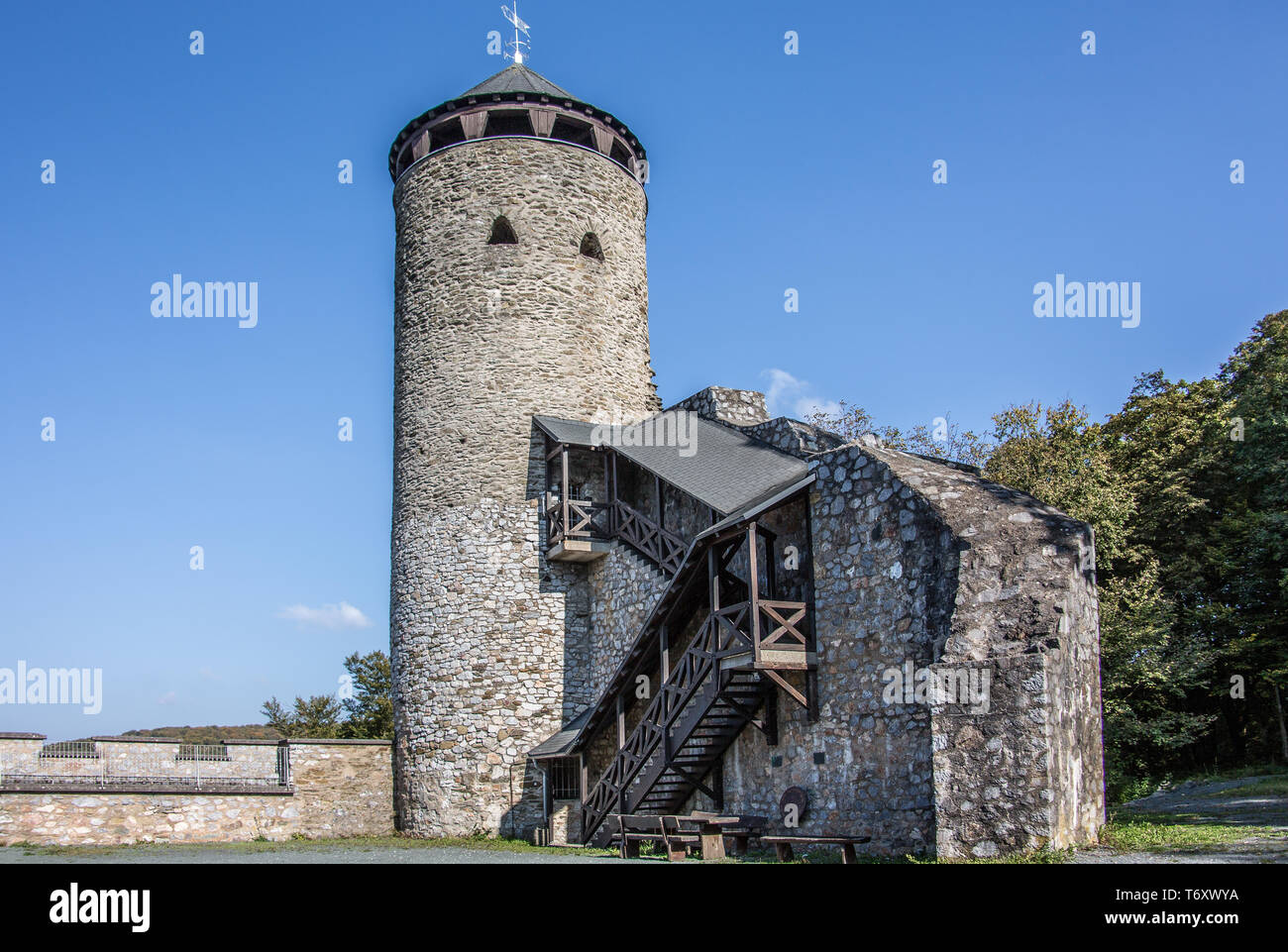 Schloss Philipstein Ruine an der Lahn Stockfoto