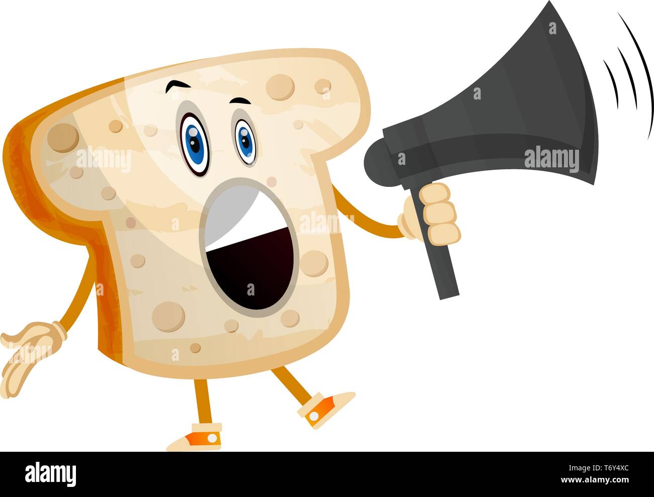 Kreischen Brot illustration Vektor auf weißem Hintergrund Stock Vektor