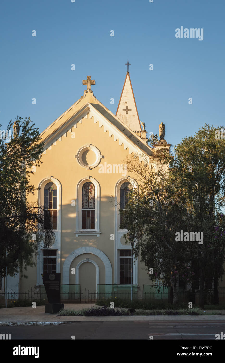 Araxa/MG/Brasilien - April 19, 2019: Main Kirche (Igreja Matriz São Domingos) Downtown in der Stadt Stockfoto