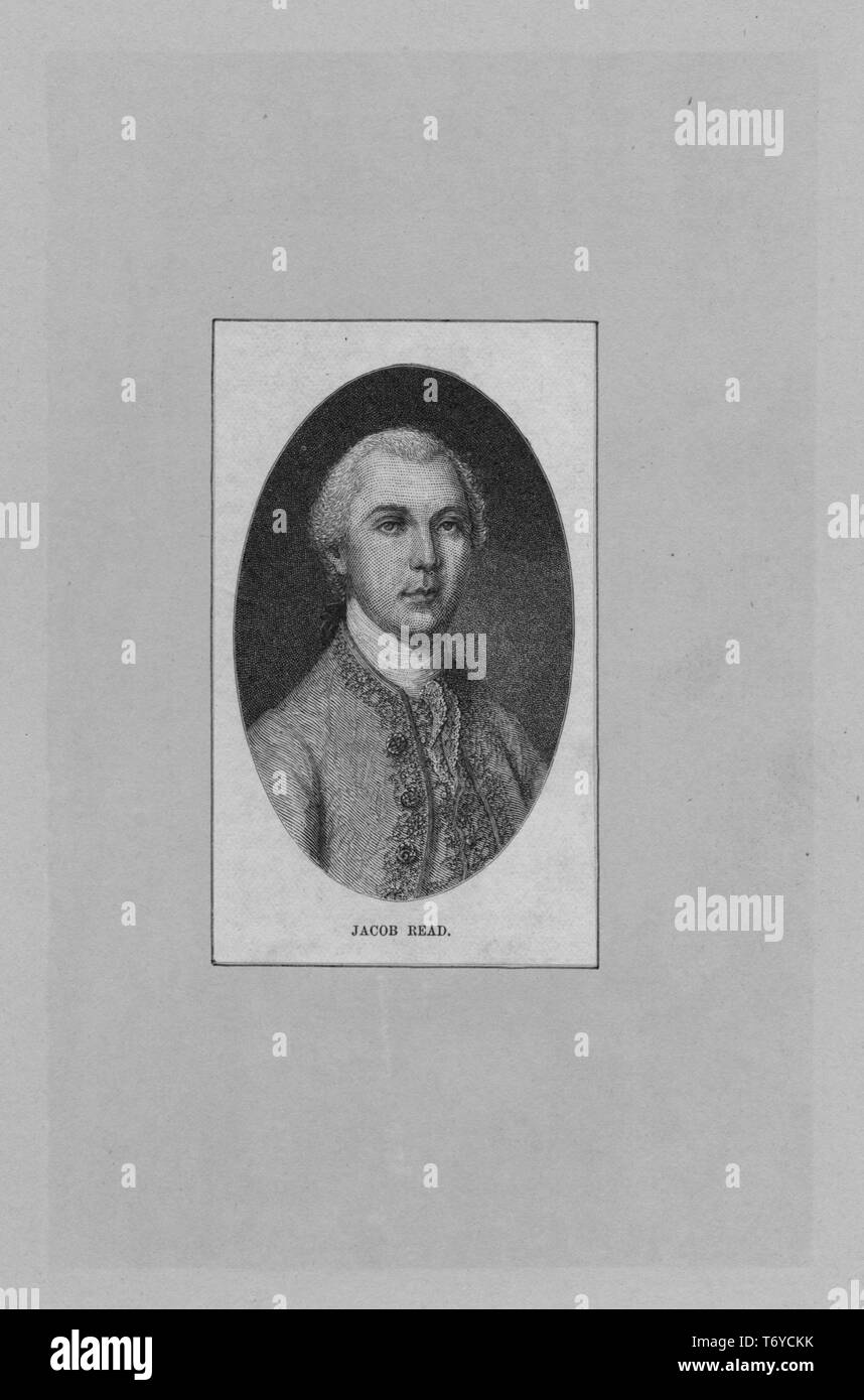 Graviert Portrait von Jakob Lesen, Mitglied des Continental Congress, ein amerikanischer Rechtsanwalt und Politiker aus Charleston, South Carolina, 1849. Von der New York Public Library. () Stockfoto