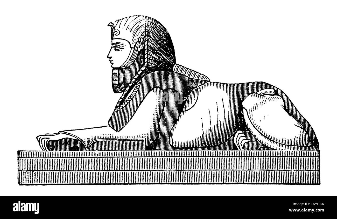 Sphinx mit dem Kopf eines Menschen, 1892 Stockfoto