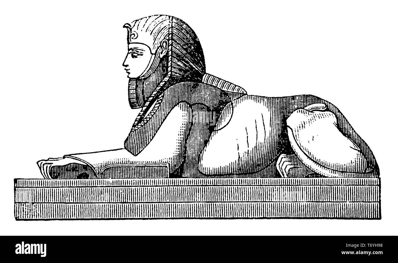 Sphinx mit dem Kopf eines Mannes (Bosc), 1892 Stockfoto