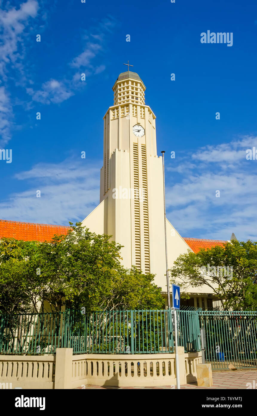 Evangelische Kirche (protestantse Gemeente van Aruba) an der wilhelminastraat 1, Oranjestad, Aruba ArubaOranjestad Stockfoto