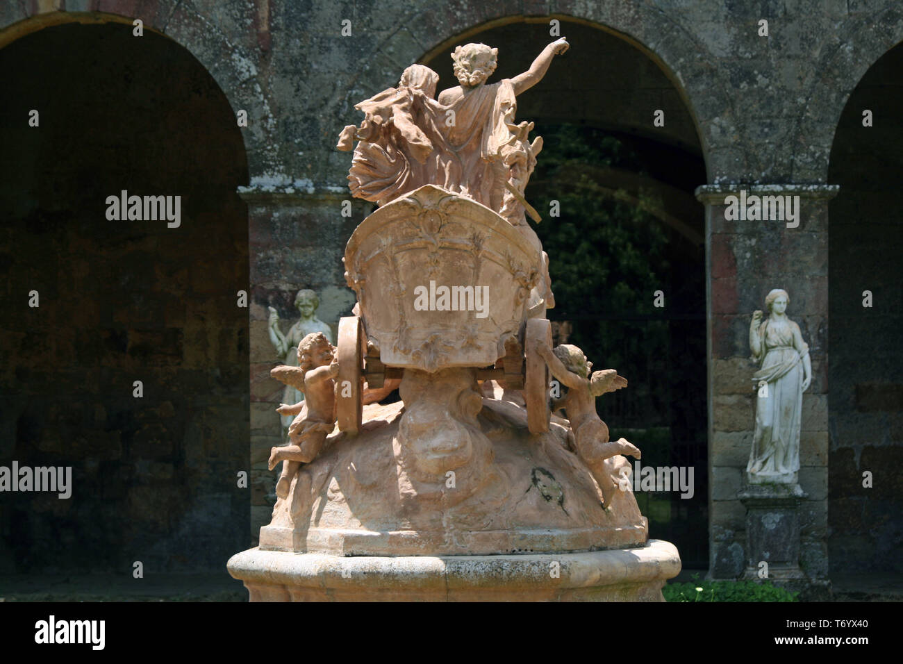 Abtei Lagrasse, Aude, Frankreich Stockfoto