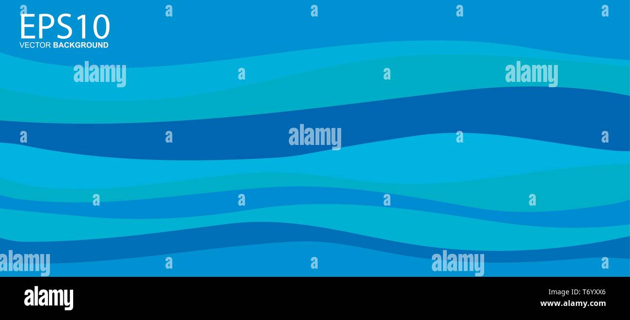 Abstract Blue Wave bunten Hintergrund. Stock Vektor