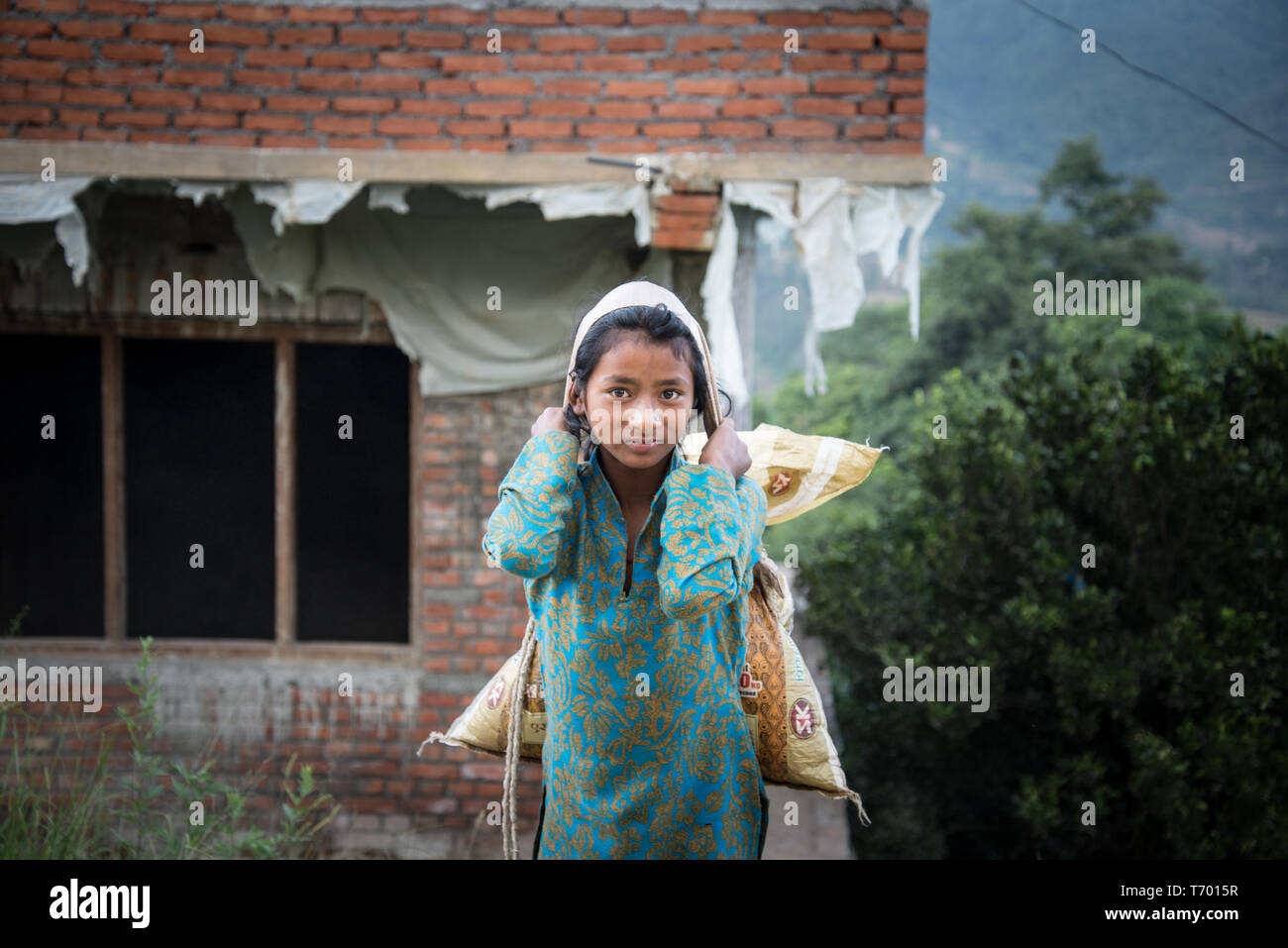 Kind in Nepal Stockfoto