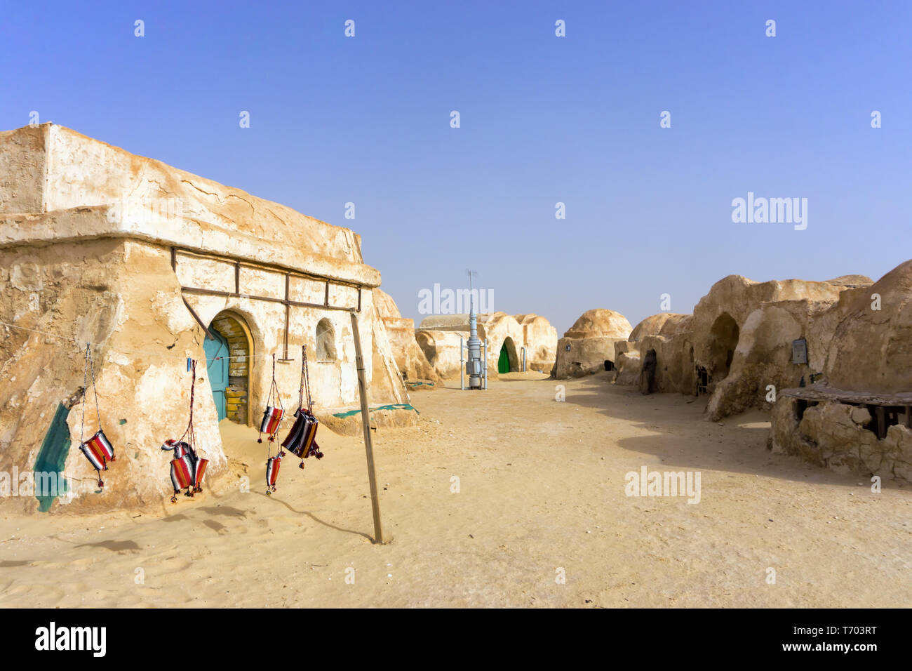 Bleibt der Installationen der Film Star Wars in Ong Jemel, Tunesien. Stockfoto