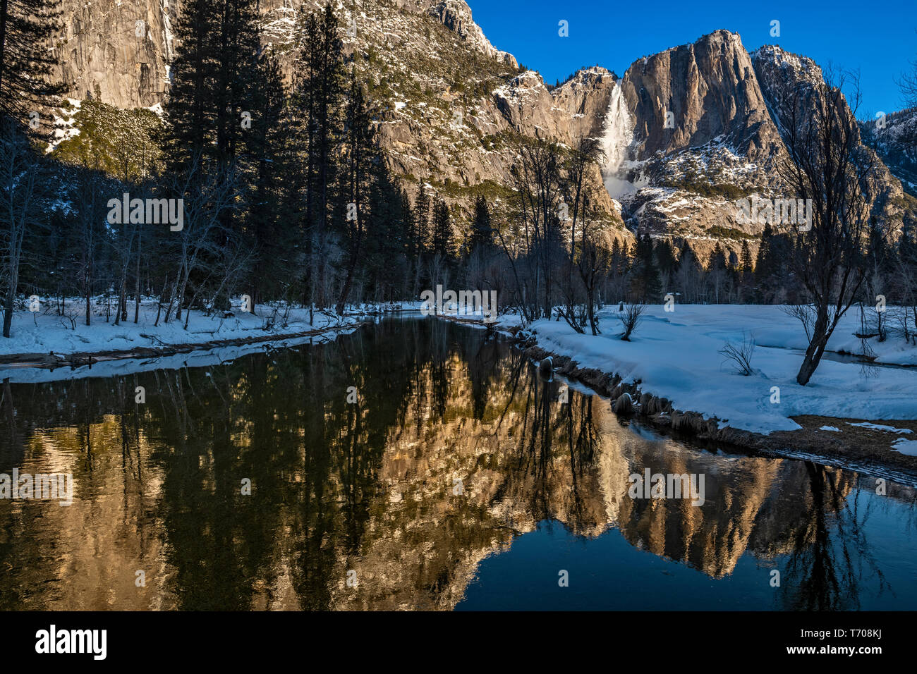 Winter Blick auf spektakuläre Yosemite National Park Stockfoto