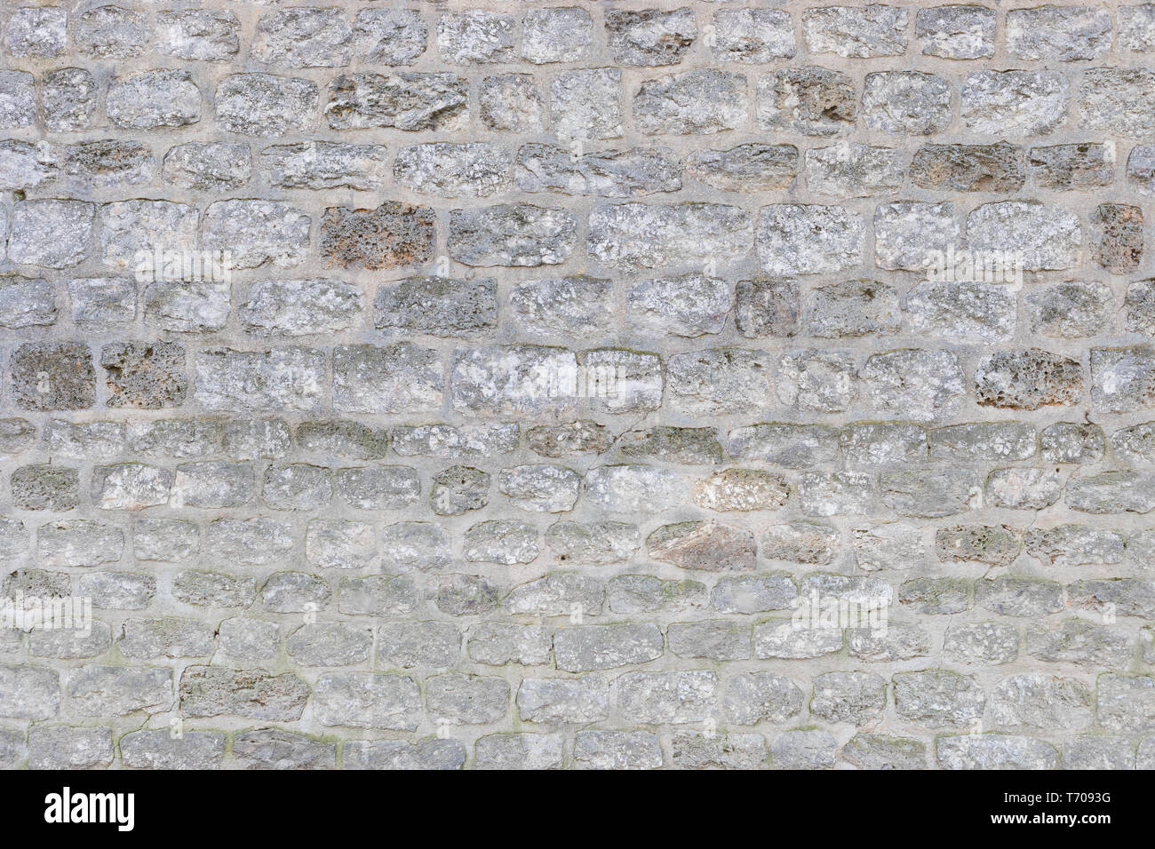 Mittelalterliche Mauer als Hintergrund. Textur. Stockfoto
