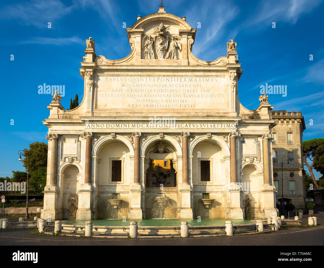 Rom - Fontana dell'Acqua Paola (Brunnen Wasser Paola) Stockfoto