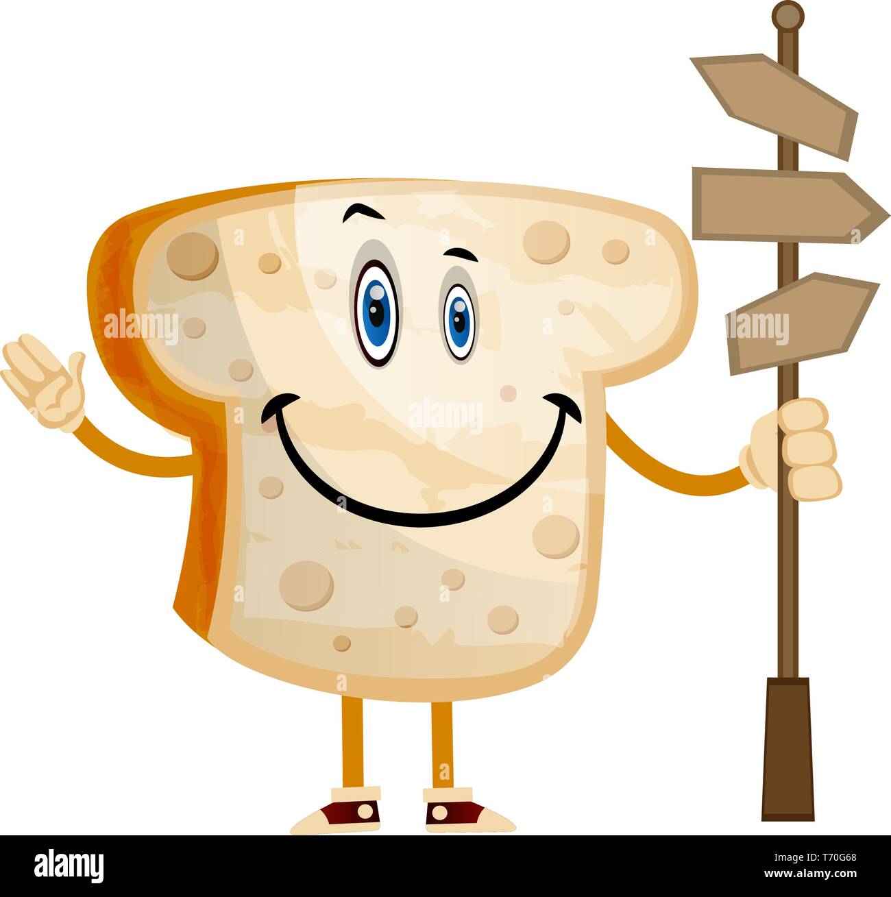 Schild Brot illustration Vektor auf weißem Hintergrund Stock Vektor