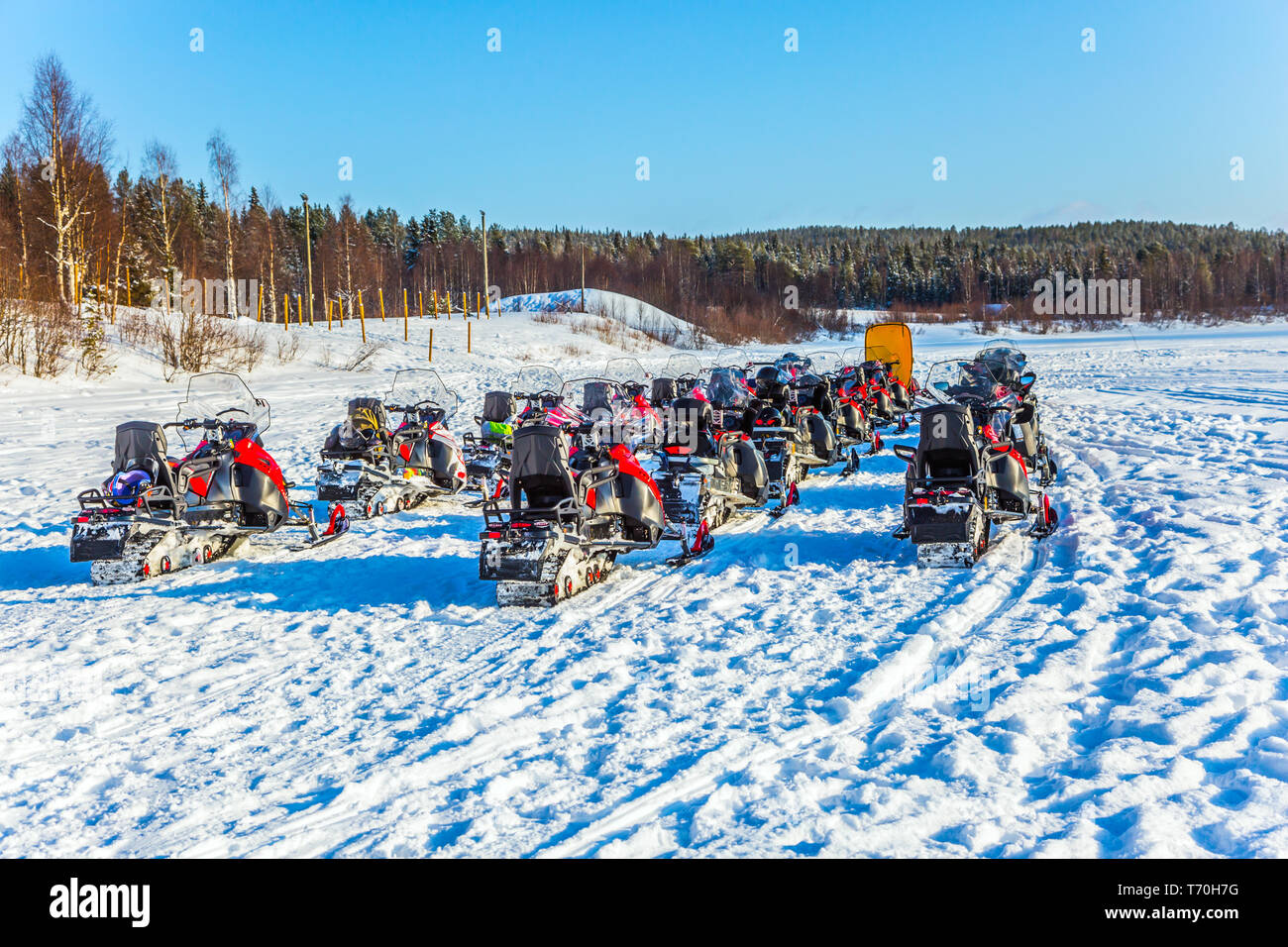 Snowmobiling Stockfoto