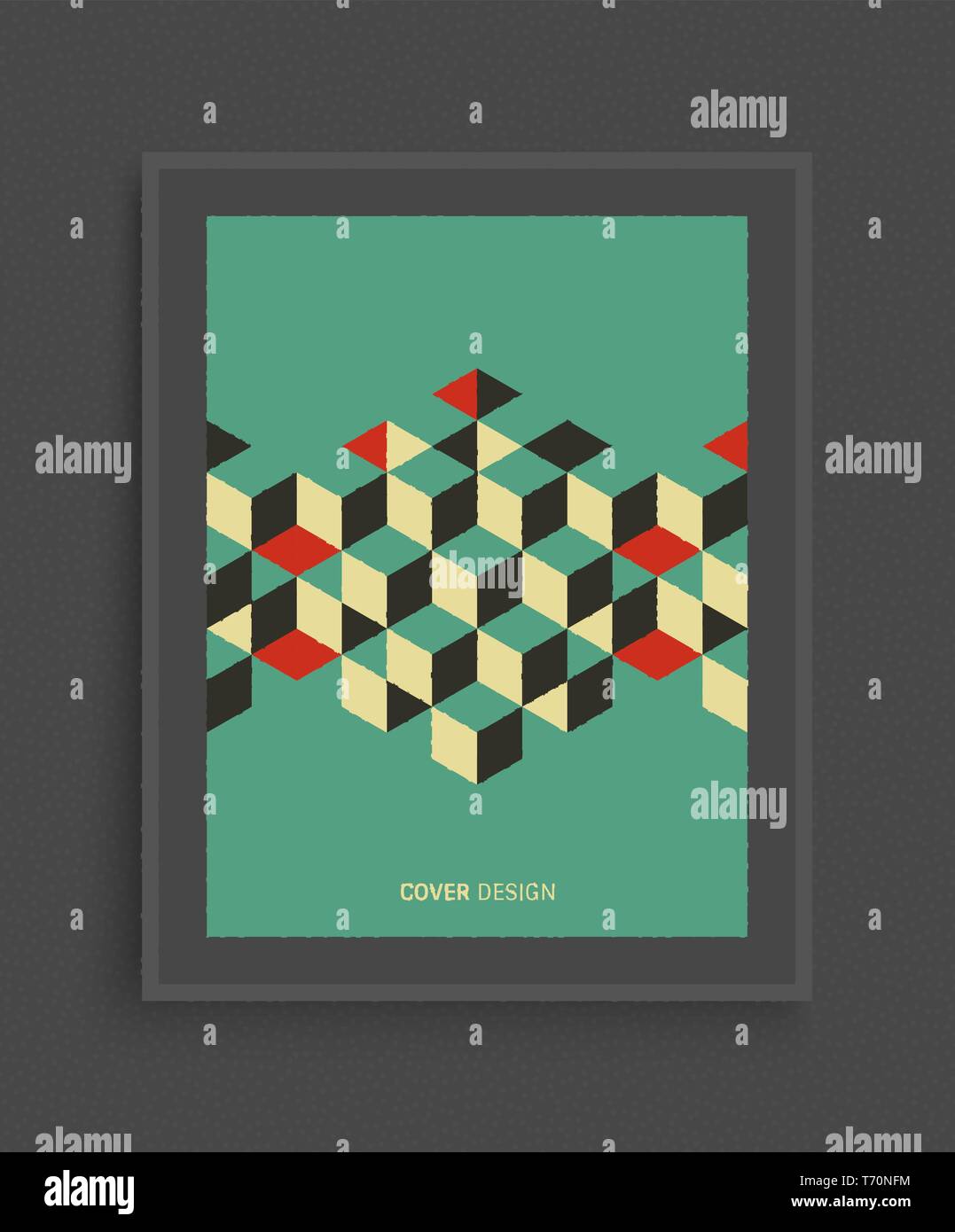 Cover Design vorlage. Abstrakte geometrische Hintergrund mit Eiswürfeln. Vector Illustration. Kann für Werbung, Marketing, Präsentation. Stock Vektor