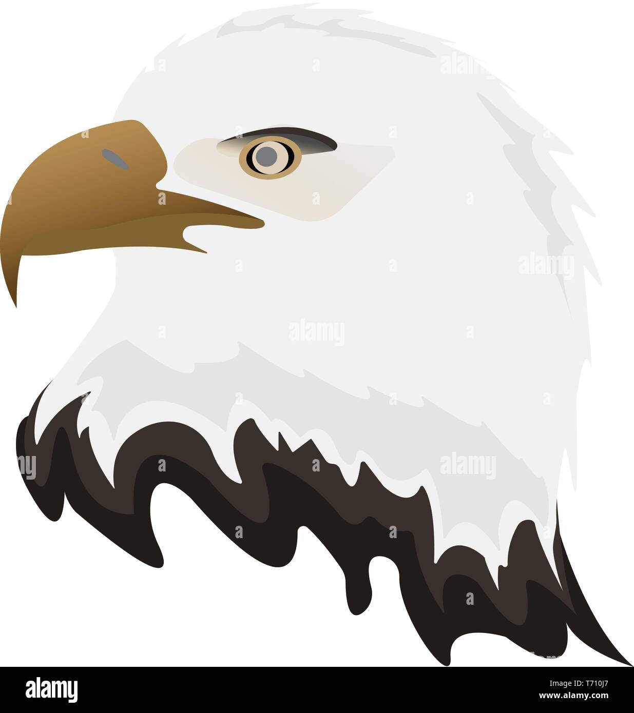 American Eagle Icon. Glücklich 4. Juli und der Tag der Unabhängigkeit. Cartoon Vector Illustration. Stock Vektor