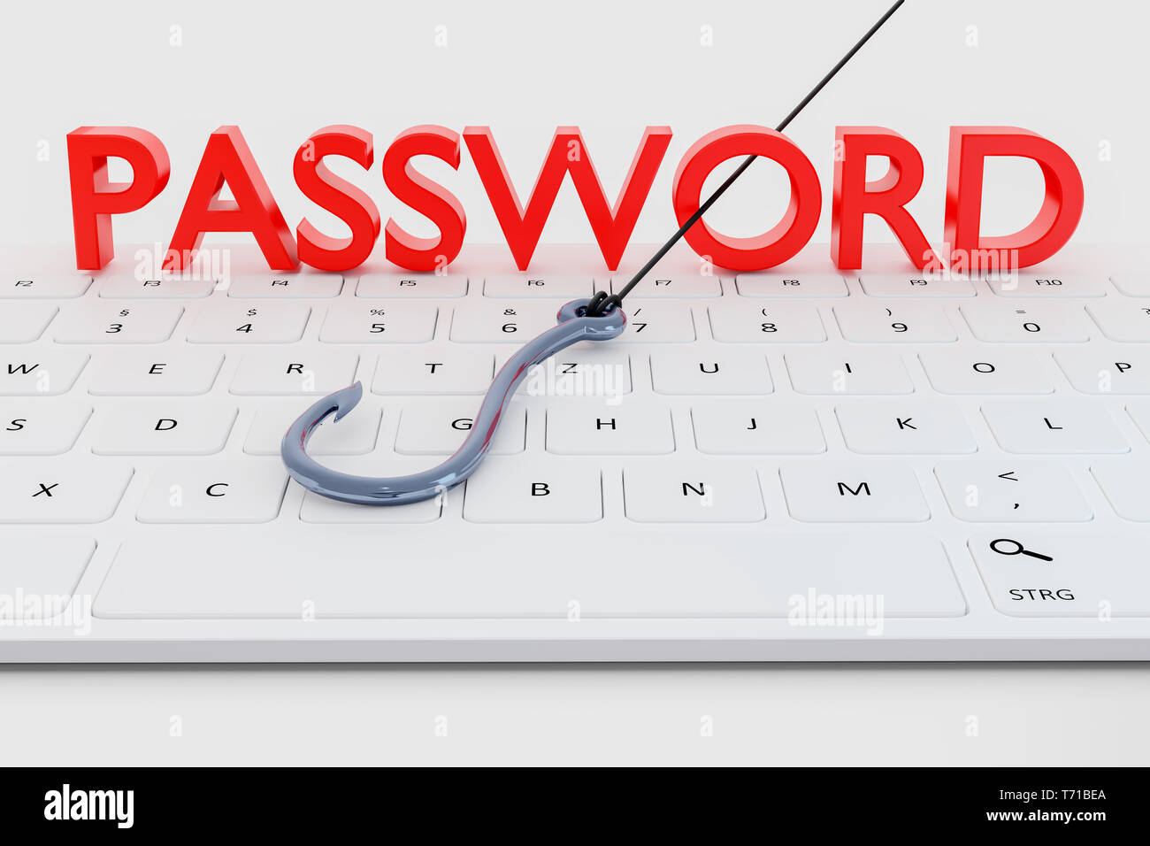 Phishing Passwort Daten mit Tastatur und haken Symbol Stockfotografie -  Alamy