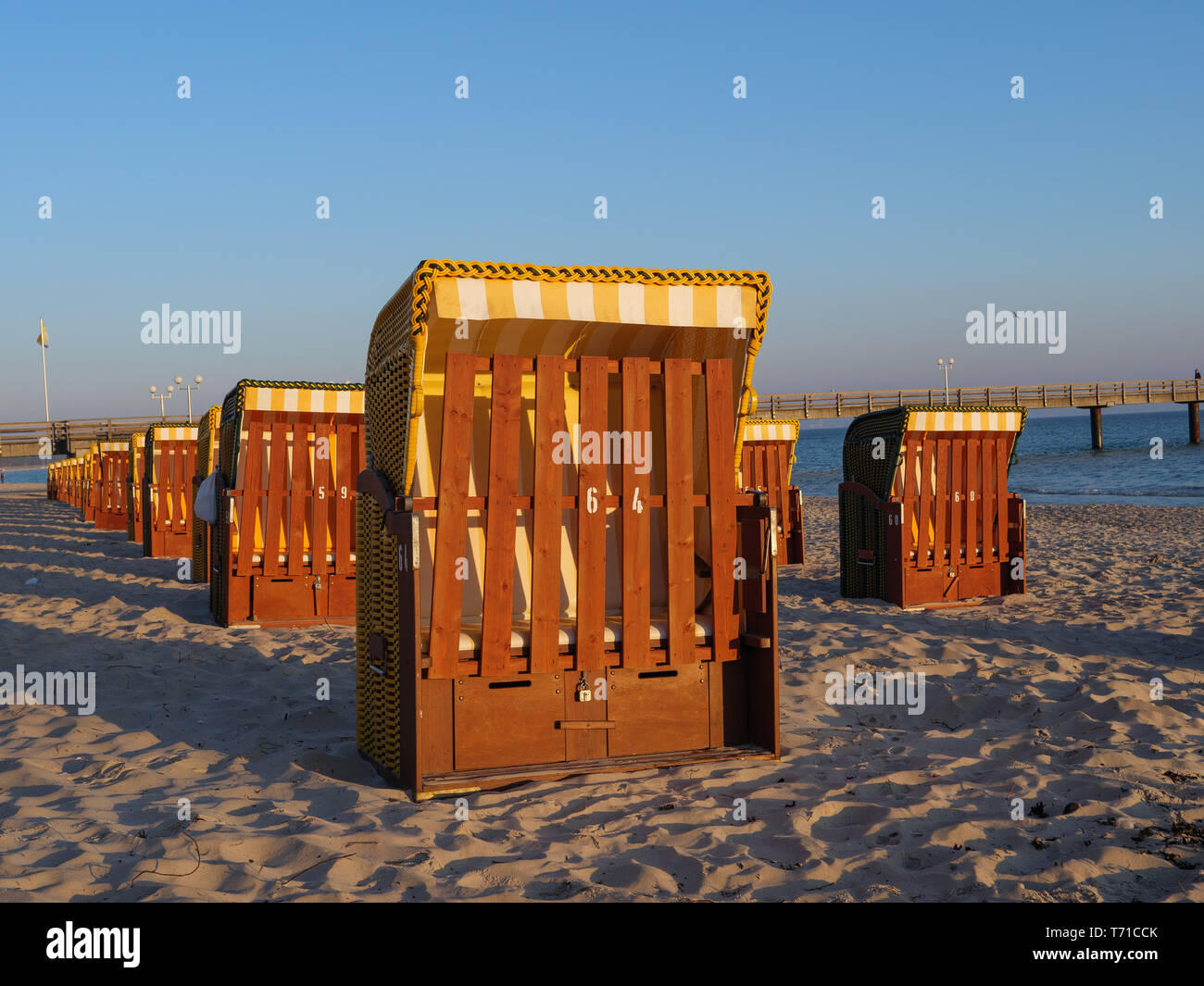 Strand am Morgen Stockfoto