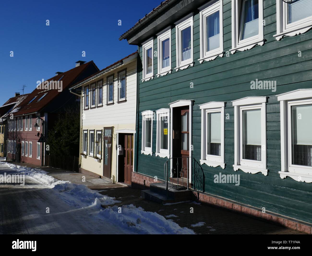 Häuser im Harz Stockfoto