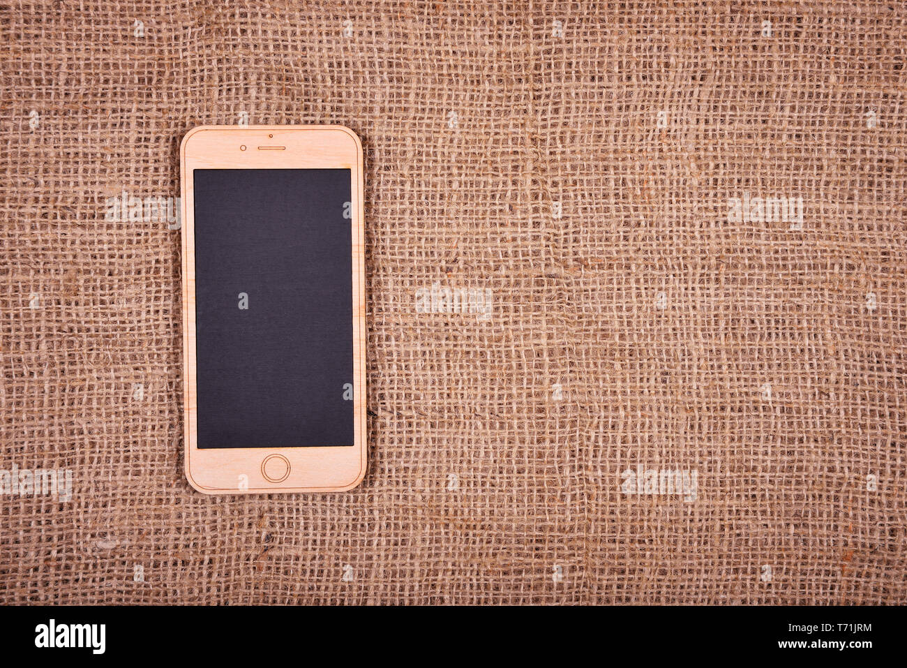 Holzspielzeug smartphone Stockfoto