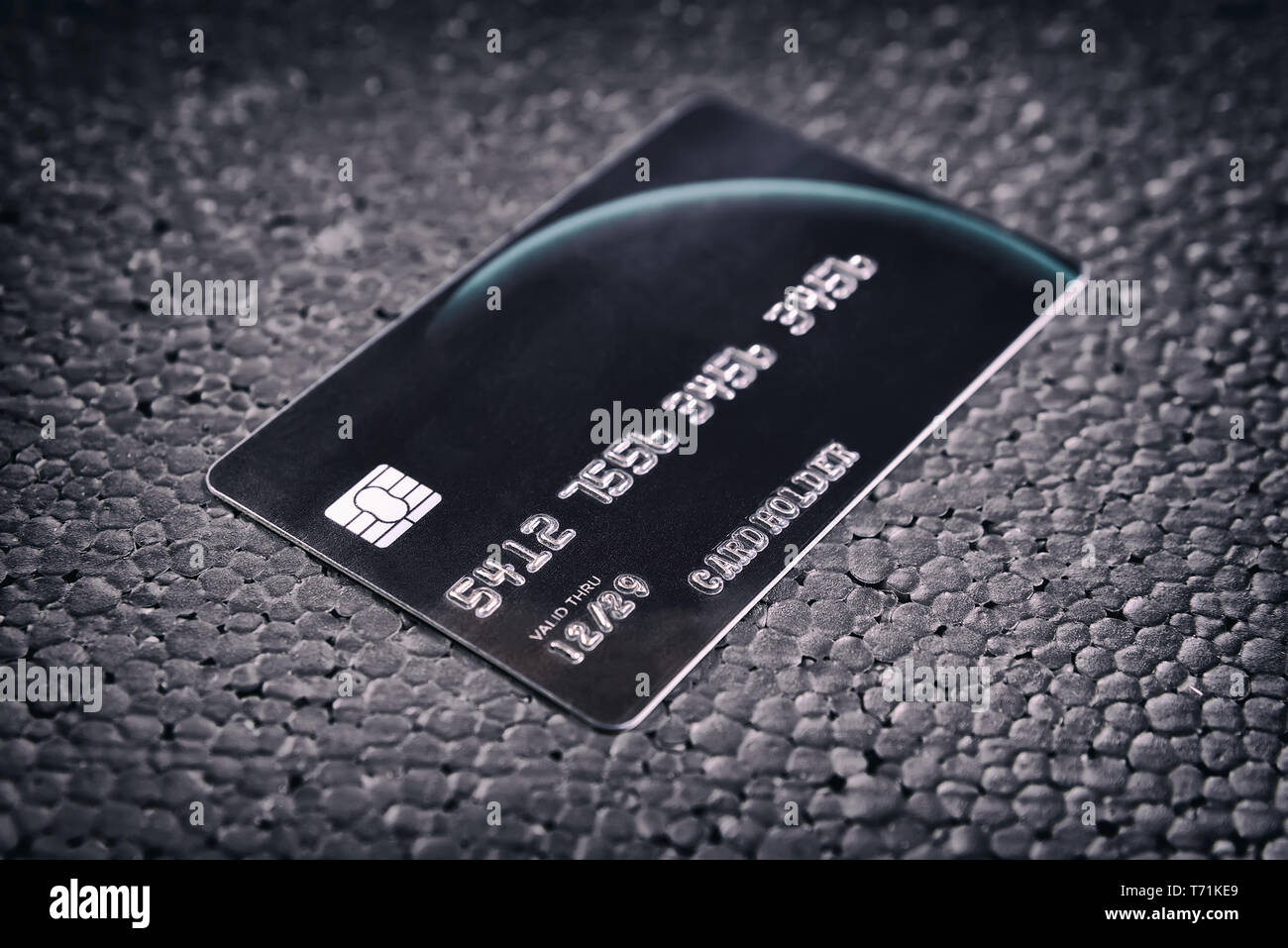 Schwarze Kreditkarte Stockfoto