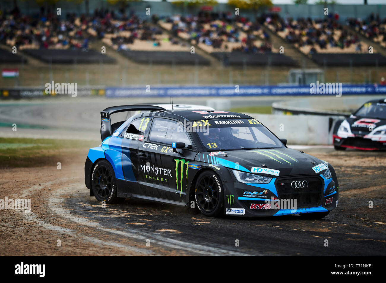 Barcelona, Spanien. 28. April 2019. Andreas Bakkerud Antriebe der Audi S1 der Monster Energy RX Kartell Team während der Welt Rallycross von Katalonien auf dem Circuit de Catalunya. Credit: Pablo Guillen/Alamy Stockfoto